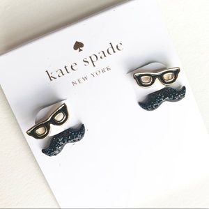 KATE SPADE Mustache & Glasses Earring Jackets